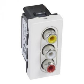 Legrand Arteor 572273 3 X RCA Socket 1Module White