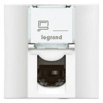 Legrand Arteor 572331 Rj45 Feedthrough Socket Category 6 UTP Rear Pluggable 2Modules White
