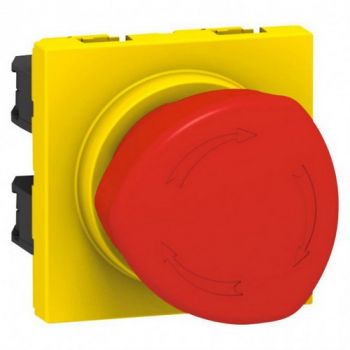 Legrand Arteor 572362 Emergency Stop Mushroom Head PushButton With Key 2Modules