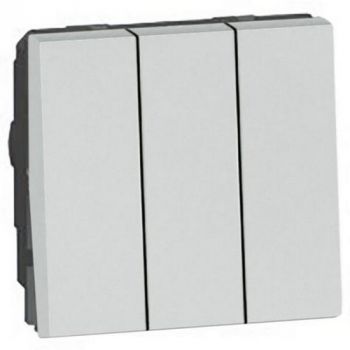 Legrand Arteor 572386 1way Switch 20A 250V 2Modules Soft Aluminium