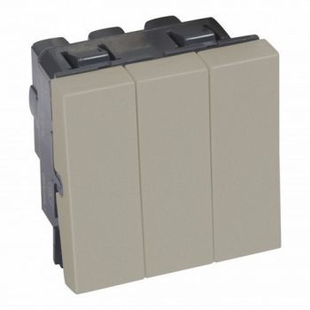 Legrand Arteor 572389 2 X 2way + 1way Switch 20A 250V 2Modules Champagne