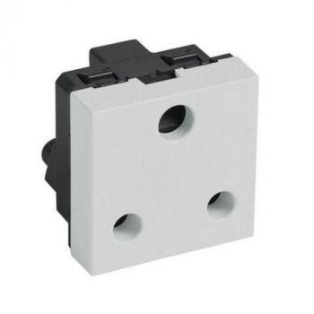 Legrand Arteor 572425 Type Socket Outlet 16A 2Pole And Earth Shuttered 2Modules Soft Aluminium