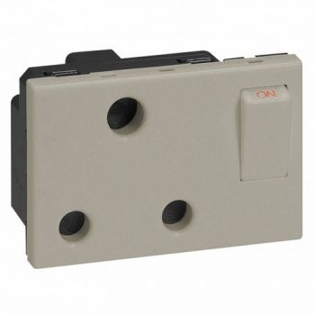 Legrand Arteor 572428 Type Socket Outlet 16A 2Pole And Earth Switched Shuttered 3Modules Champagne