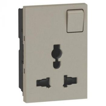 Legrand Arteor 572442 MultiSocket 2Pole And Earth Switched Shuttered 3Modules Champagne