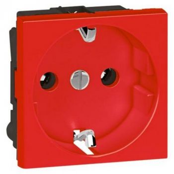 Legrand Arteor 572463 Socket 16A 2Pole And Earth Shuttered 2Modules Red