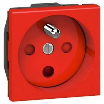 Legrand Arteor 572466 Socket 2Pole And Earth Tamperproof Shuttered 2Modules Red