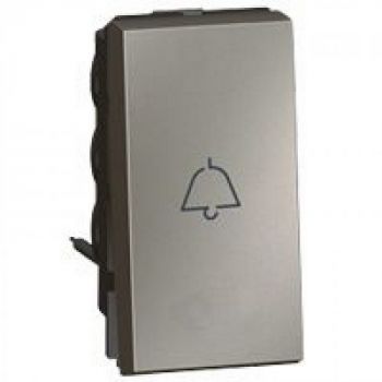 Legrand Arteor 572515 1way PushButton With Bell Symbol 1Module Magnesium