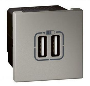 Legrand Arteor 572578 USB Power Supply Charger Double USB Socket s 5V 3A Module Magnesium Aluminium