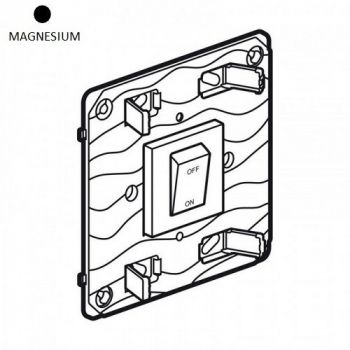 Legrand Arteor 572582 Double Pole Switch With Neon 40A 250V 4X4 Magnesium