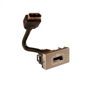 Legrand Arteor 572590 Display Port Socket Preterminated 1Module Magnesium