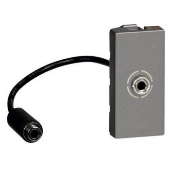 Legrand Arteor 572591 3.5mm Jack Socket Preterminated 1Module Magnesium