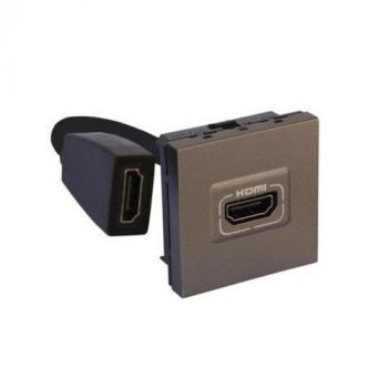 Legrand Arteor 572599 Hdmi Preterminated Socket 2Modules Magnesium