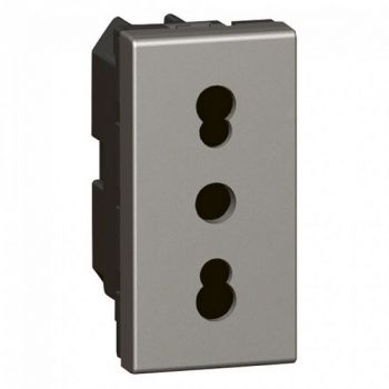 Legrand Arteor 572603 Socket 10/16A 2Pole And Earth Shuttered 1Module Magnesium