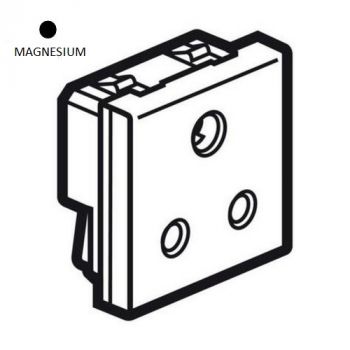 Legrand Arteor 572610 Socket 5A 2Pole And Earth 2Modules Magnesium