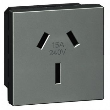 Legrand Arteor 572612 Socket 10/15A 2Pole And Earth Shuttered 2Modules Magnesium