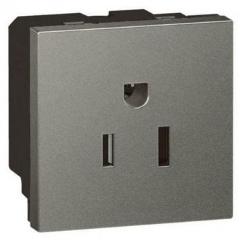 Legrand Arteor 572617 Socket US15A / 127V 2Pole And Earth 2Modules Magnesium