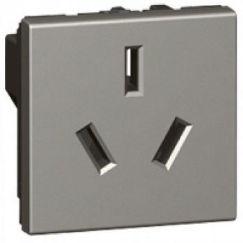 Legrand Arteor 572621 Socket 16A 2Pole And Earth Shuttered 2Modules Magnesium