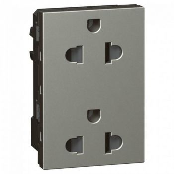 Legrand Arteor 572633 Socket 15A/127V 16A/250V 2 X 2Pole And Earth With Shutters 3Modules Magnesium