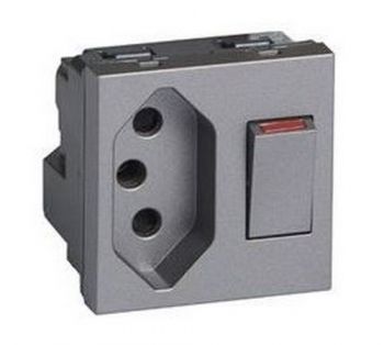 Legrand Arteor 572637 Switched Slimline Socket Module Magnesium