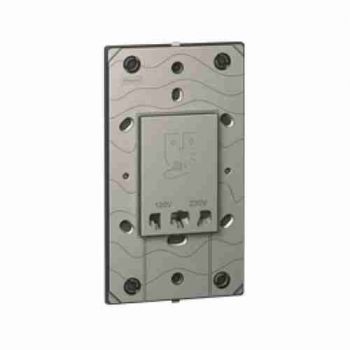 Legrand Arteor 572655 Shaver Socket 230V/120V 3Modules Magnesium Aluminium