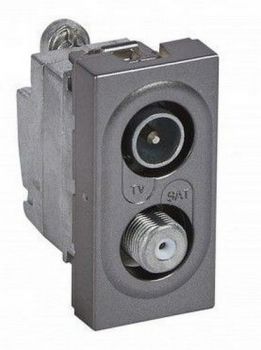 Legrand Arteor 572667 TV-SAT Socket Shielded 0 To 2400Hz 1Module Magnesium