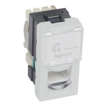 Legrand Arteor 572688 Telephone Socket For Telecom Single Secondary 1Module Soft Aluminium
