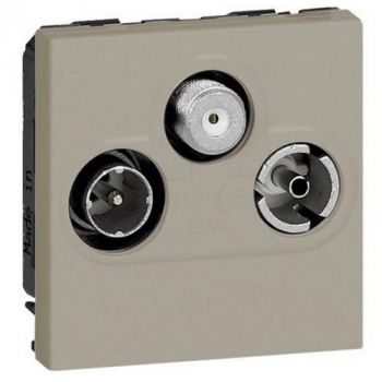 Legrand Arteor 572691 TV Socket TV R Sat Shielded 0 To 2400Hz 2Modules Champagne