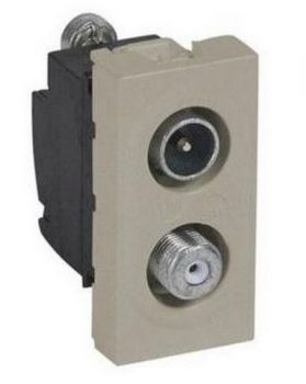 Legrand Arteor 572695 TV Socket TV Sat Shielded 0 To 2400Hz 1Module Champagne