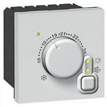 Legrand Arteor 572705 Electronic Room Thermostat 2Modules Soft Aluminium