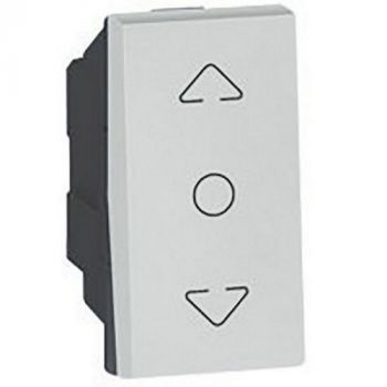 Legrand Arteor 572754 Curtain Switch Centre Retract 1Module Soft Aluminium