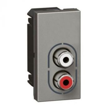 Legrand Arteor 572772 2 X RCA Socket 1Module Magnesium