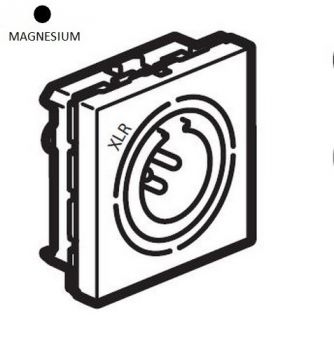 Legrand Arteor 572777 SolderType Female 3.5mm Jack Socket 1Module Magnesium