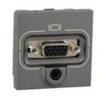 Legrand Arteor 572788 Hd15 + 3.5mm Jack Socket Screw Terminal Connection 1Module Magnesium