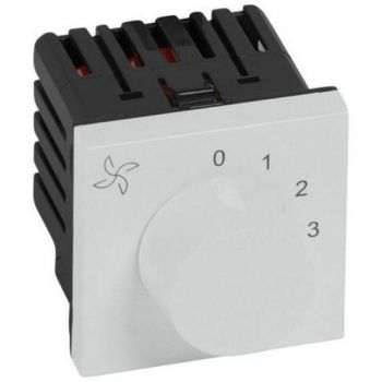 Legrand Arteor 572798 Fan Controller Fan Step Regulator 100W 2Modules Soft Aluminium