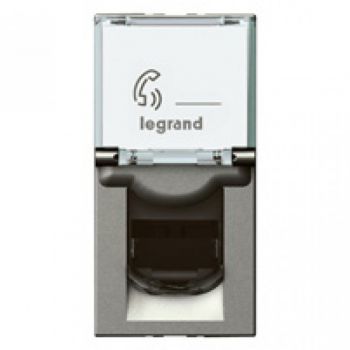 Legrand Arteor 572800 Telephone Socket Rj11 1Module Magnesium