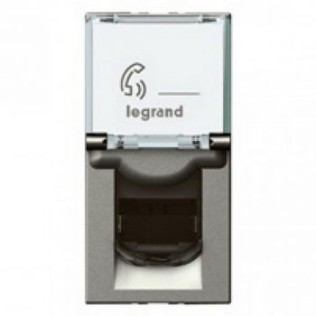 Legrand Arteor 572801 Telephone Socket For Telecom Single Secondary 1Module Magnesium