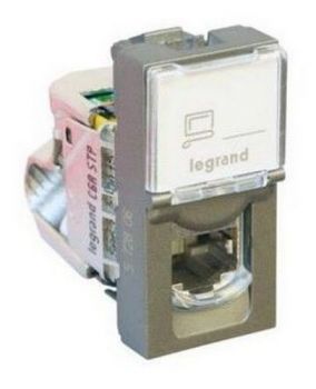 Legrand Arteor 572806 Rj45 Socket Category 6A STP 1Module Magnesium