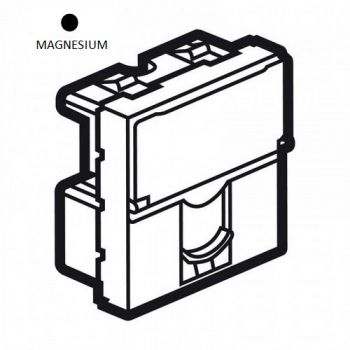 Legrand Arteor 572810 Telephone Socket For Telecom Single Master 2Modules Magnesium