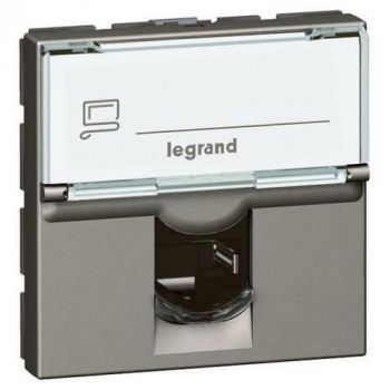 Legrand Arteor 572816 Rj45 Socket Category 6 FTP 2Modules Magnesium