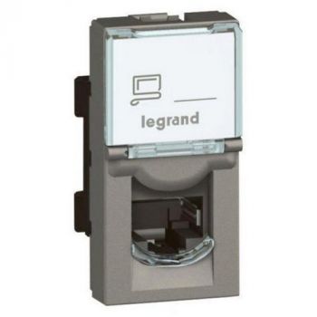 Legrand Arteor 572849 Rj45 Socket Category 6A UTP 1Module Magnesium