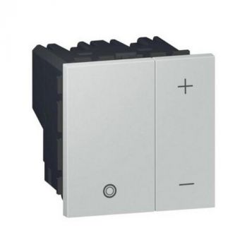 Legrand Arteor 572938 Pushbutton Dimmer For Ballast 110V 2Modules Soft Aluminium
