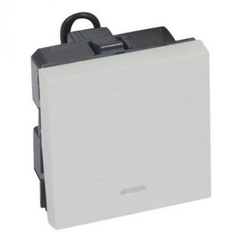 Legrand Arteor 573048 2Way Pushbutton With Locator 2Modules Soft Aluminium