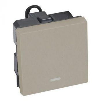 Legrand Arteor 573049 2Way Pushbutton With Locator 2Modules Champagne