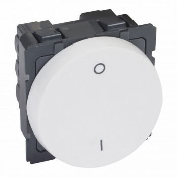 Legrand Arteor 573065 Double Pole Switch 10A 250V Round 2Modules White