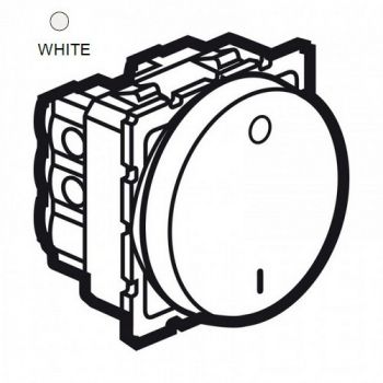 Legrand Arteor 573075 1way Double Pole Switch 20A 250V Round 2Modules White