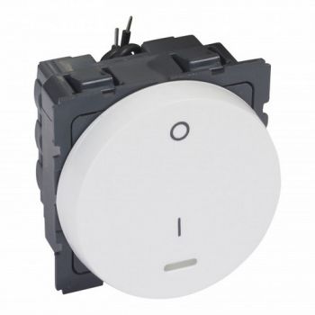 Legrand Arteor 573076 1way Double Pole Switch With Indicator 20A 250V Round 2Modules White