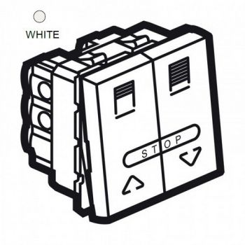 Legrand Arteor 573224 Double PushButton For Electric Roller Blinds Control 10A 2Modules White