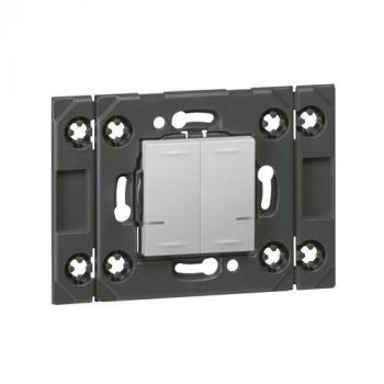 Legrand Arteor 574245 Wireless Double Light Switch Aluminium