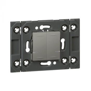 Legrand Arteor 574246 Wireless Double Light Switch Grey