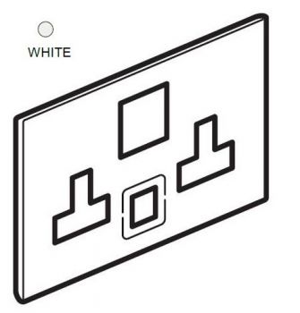 Legrand Arteor 575117 Cover Plate For BS Socket Outlets 13A 250Va With USB Charger Single Pole Switched White